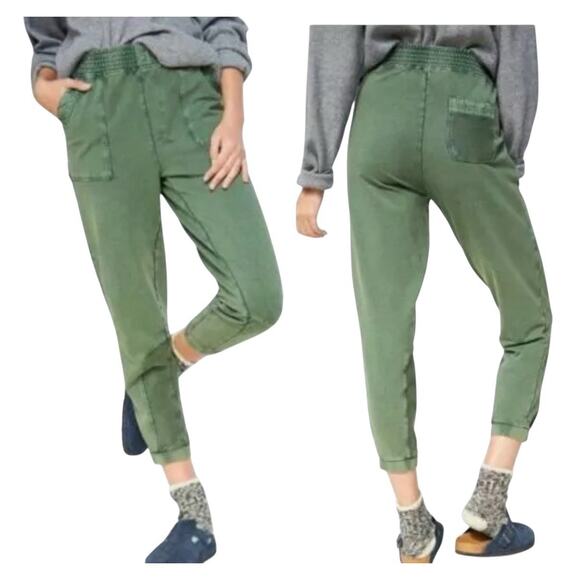 Anthro SaturdaySunday SIZE XL 40x25 Womens Theo Utility Jogger Pants Khaki Green - Picture 1 of 11
